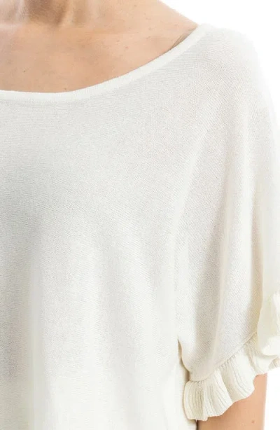 Max Studio Flutter Sleeve Sweater In Neutral