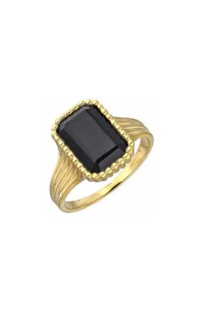 Ys Gems Black Onyx Ring In Black
