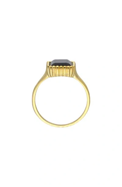 Ys Gems Black Onyx Ring In Black