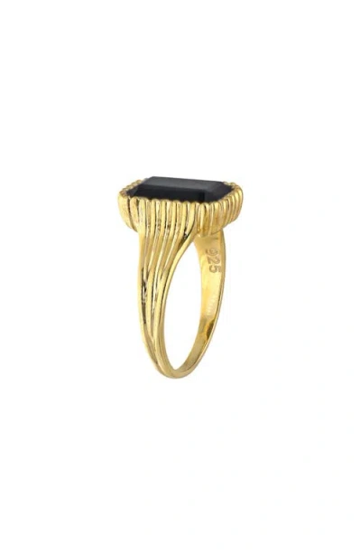 Ys Gems Black Onyx Ring In Black