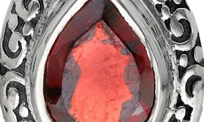 Ys Gems Garnet Drop Earrings In Red