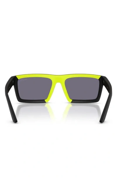 Prada Linea Rossa 55mm Rectangular Sunglasses