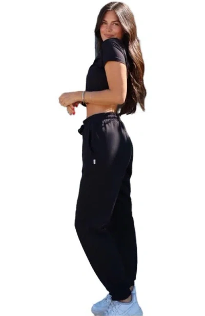 Fabletics Year Round Terry High-waisted Sweatpant In Black
