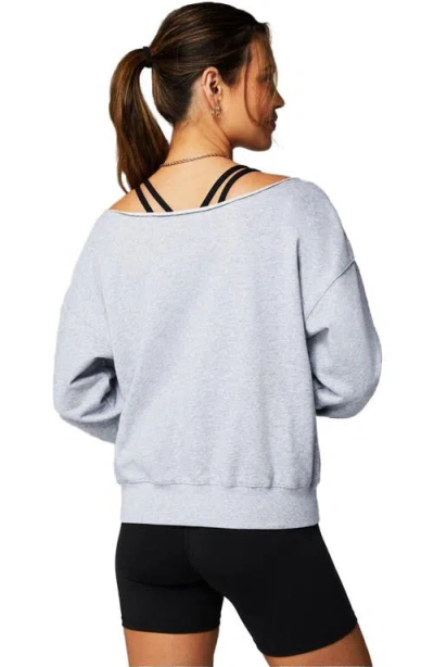 Fabletics Year Round Terry Off Shoulder Sweatshirt
