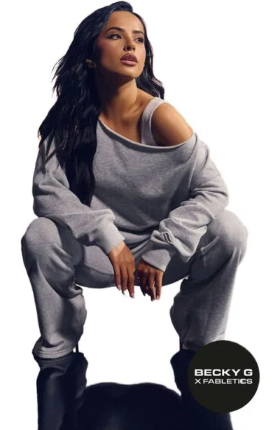 Fabletics Year Round Terry Off Shoulder Sweatshirt