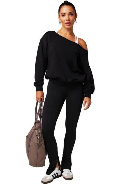 Fabletics Year Round Terry Off Shoulder Sweatshirt In Multi