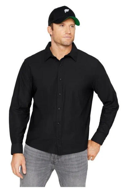 Fabletics The Don Long Sleeve Button Up In Black