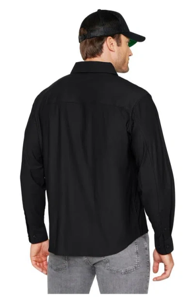 Fabletics The Don Long Sleeve Button Up In Black
