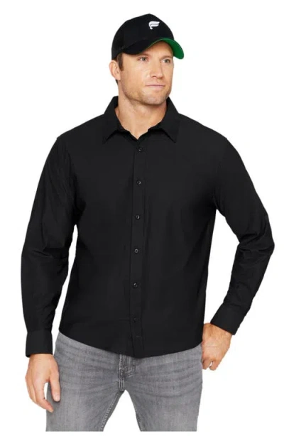 Fabletics The Don Long Sleeve Button Up In Black