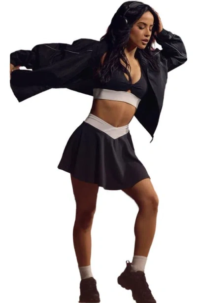 Fabletics Crossover Flounce Skirt In Multi