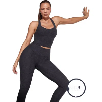 Fabletics Heatherflex Anywhere Built-in Bra Tank In Black