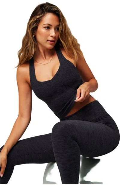 Fabletics Heatherflex Anywhere Built-in Bra Tank In Black