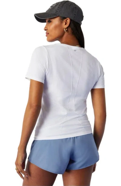 Fabletics Feather Tech+ Short-sleeve Top In White