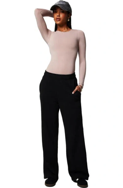 Fabletics Year Round Terry Wide Leg Sweatpant In Black