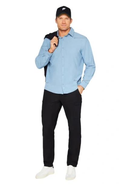 Fabletics The Don Long Sleeve Button Up In Black