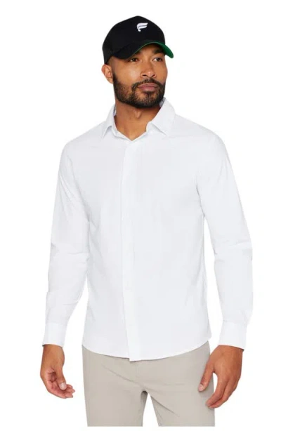 Fabletics The Don Long Sleeve Button Up In White