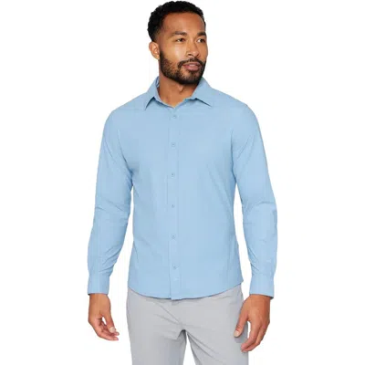 Fabletics The Don Long Sleeve Button Up In Blue
