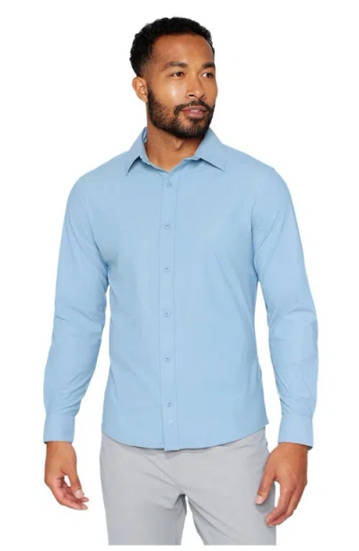 Fabletics The Don Long Sleeve Button Up In Blue