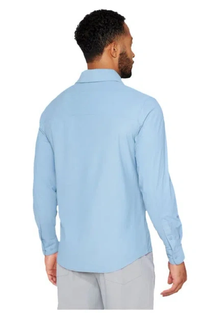 Fabletics The Don Long Sleeve Button Up In Blue