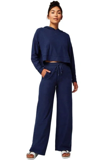Fabletics Cloud Jersey Wide Leg Pant In Blue
