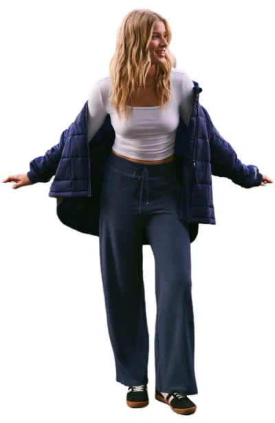 Fabletics Cloud Jersey Wide Leg Pant In Blue