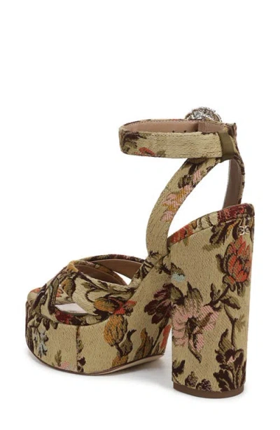 Sam Edelman Savannah Glow Ankle Strap Platform Sandal In Multi