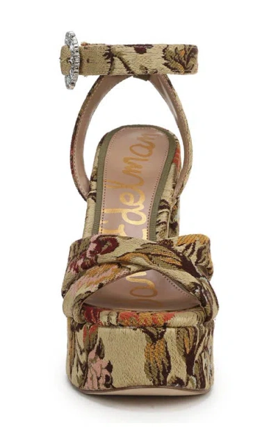 Sam Edelman Savannah Glow Ankle Strap Platform Sandal In Multi