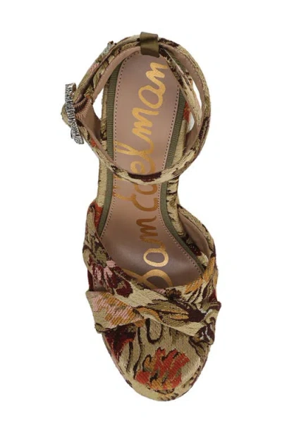 Sam Edelman Savannah Glow Ankle Strap Platform Sandal In Multi