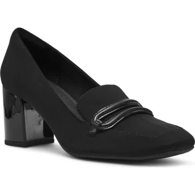 Anne Klein Women's Toni Stretch Block Heel Tailored Pumps In Black
