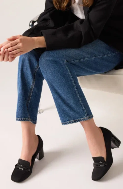 Anne Klein Women's Toni Stretch Block Heel Tailored Pumps In Black