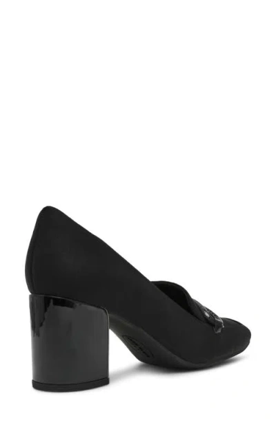 Anne Klein Women's Toni Stretch Block Heel Tailored Pumps In Black