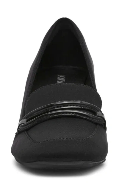 Anne Klein Women's Toni Stretch Block Heel Tailored Pumps In Black