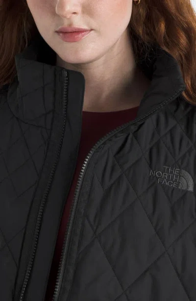 The North Face Diamond Peak Water Repellent Quilted Jacket In Black