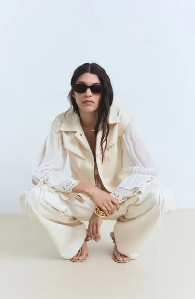 Mango Women's Denim-effect Vest In Neutral