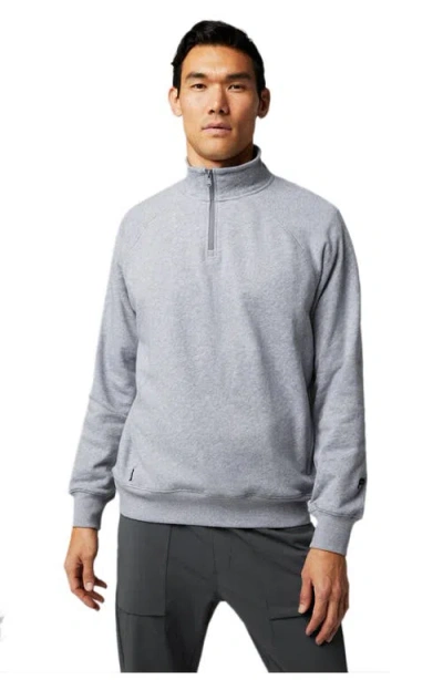 Fabletics The Year Round Terry Quarter Zip In Gray