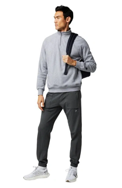 Fabletics The Year Round Terry Quarter Zip In Gray