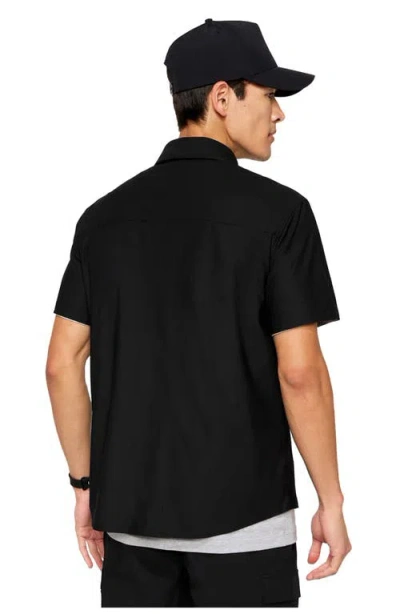 Fabletics The Don Short Sleeve Button Up In Black