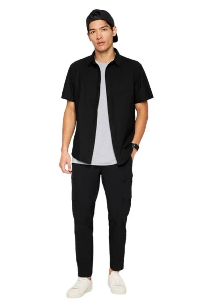 Fabletics The Don Short Sleeve Button Up In Black
