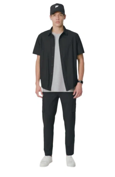 Fabletics The Don Short Sleeve Button Up In Black