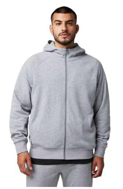 Fabletics The Year Round Terry Full Zip Hoodie In Gray