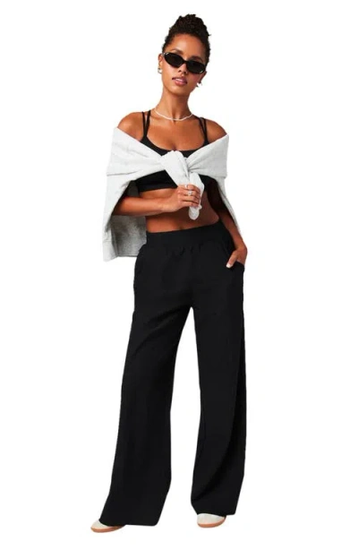 Fabletics Year Round Terry Wide Leg Sweatpant In Black