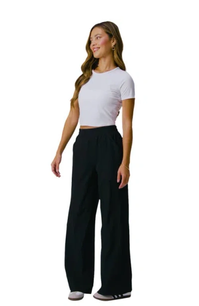 Fabletics Year Round Terry Wide Leg Sweatpant In Black