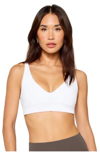 Fabletics Pureluxe Longline Low Impact Bra In White