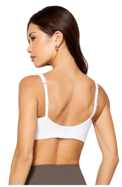 Fabletics Pureluxe Longline Low Impact Bra In White