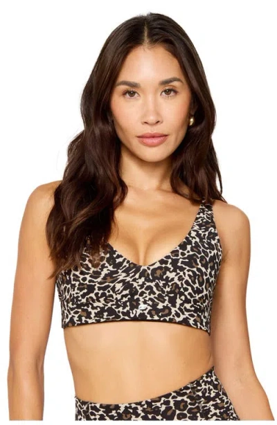 Fabletics Pureluxe Longline Low Impact Bra In Animal Print