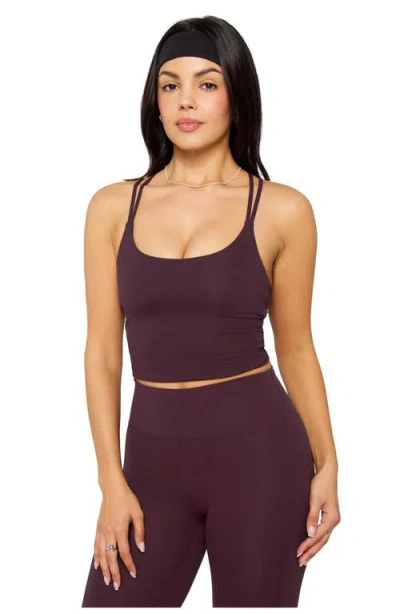 Fabletics Principal Built-in Bra Tank In Burgundy