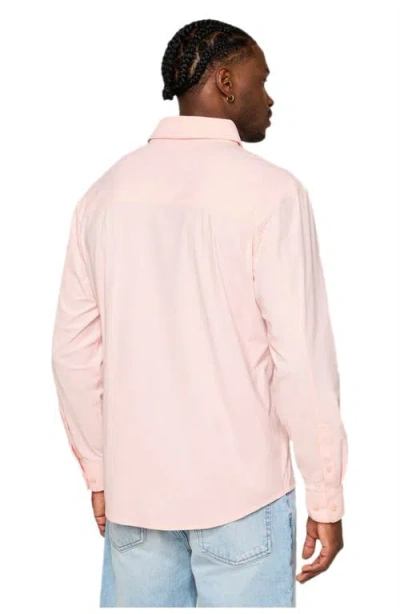 Fabletics The Don Long Sleeve Button Up In Pink