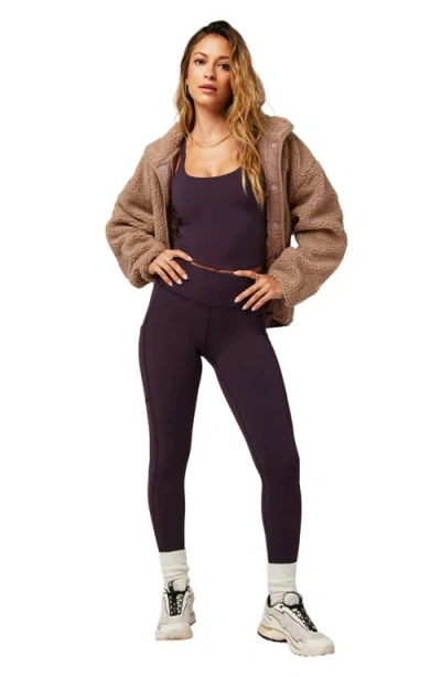 Fabletics Tahoe Teddy Jacket In Brown