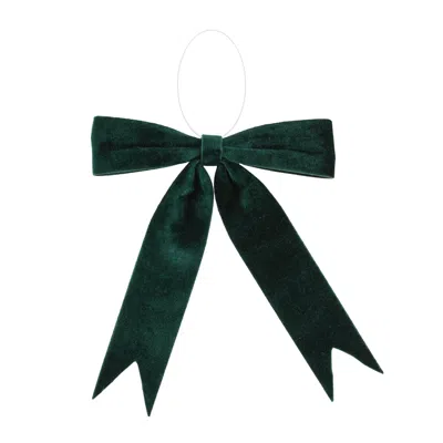 Melrose International Emerald Green Holiday Bow (set Of 2) - Green
