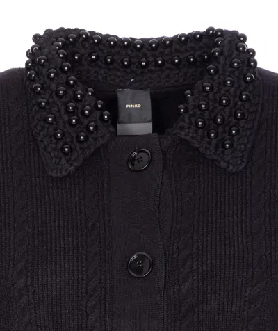 Pinko Black Masquerade Jacket With Pockets In Black